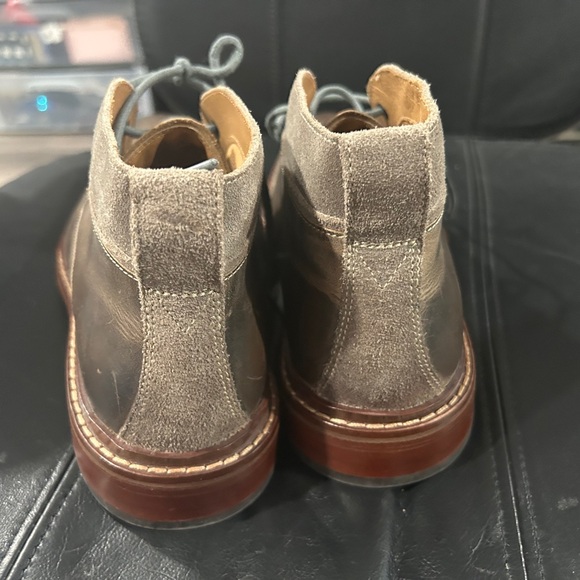 Cole Haan Men's Brown Leather Chukka Boots with Tan Collar - Picture 5 of 15